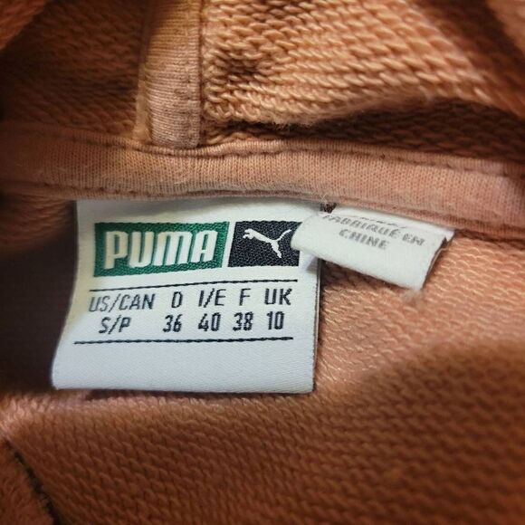 Puma Peach Women's Cold Shoulder Hoodie Dress Size Small Petite - Picture 8 of 9